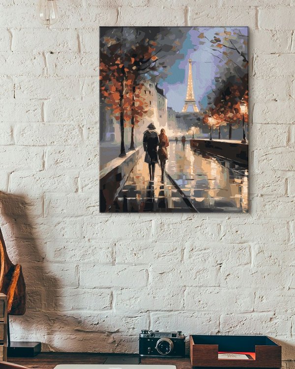 Картина по номерам «Романтическая прогулка по Парижу» — картинка 3