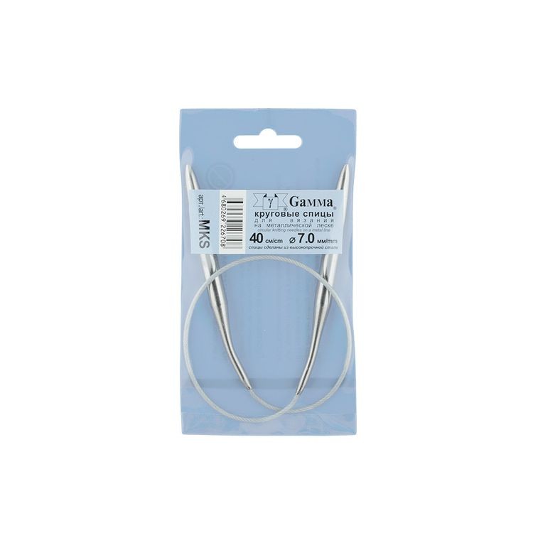 Спицы круговые 40 см, металл, d 7 мм, Gamma — картинка 2
