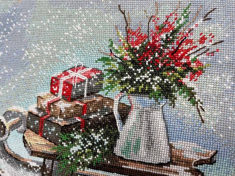 Набор для вышивания «Рождественские сани» — картинка 4