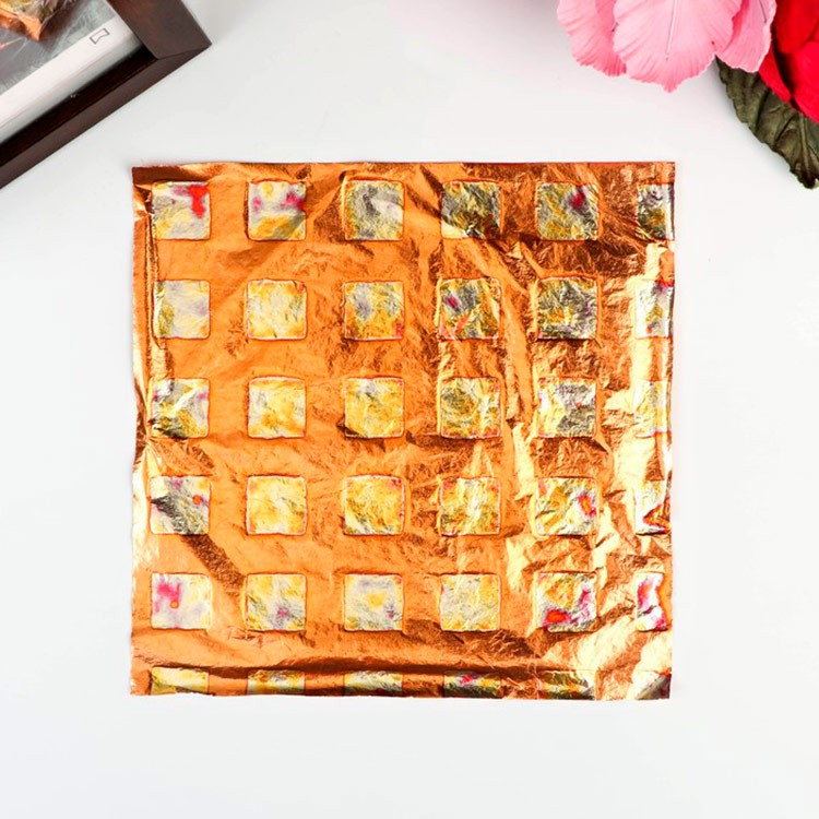 Набор листовой потали 14x14 см 12 листов, цвет: красный квадрат, Pebeo — картинка 2