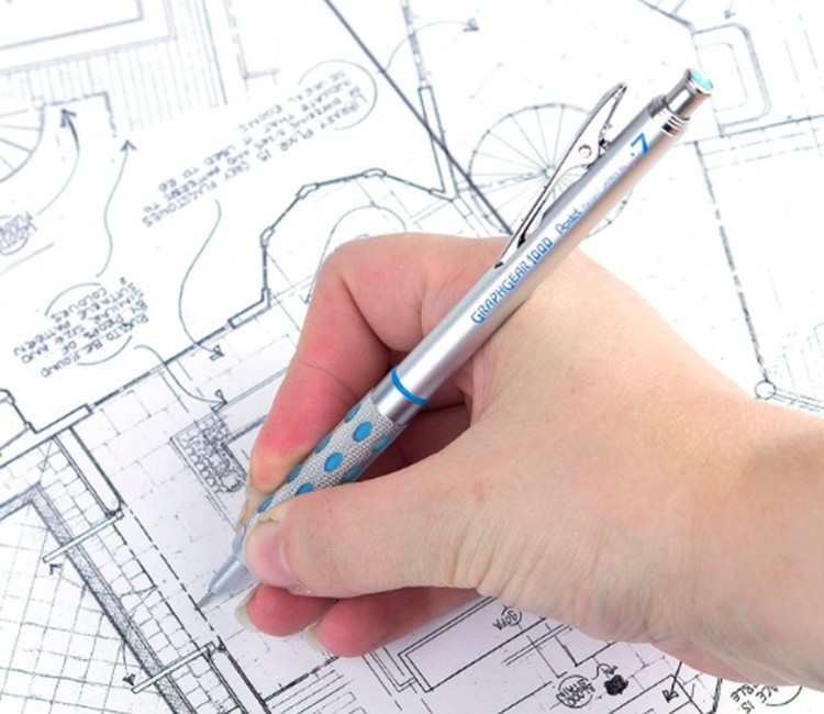 Карандаш автоматический профессиональный GRAPHGEAR 1000 0,7 мм, НВ, Pentel — картинка 10