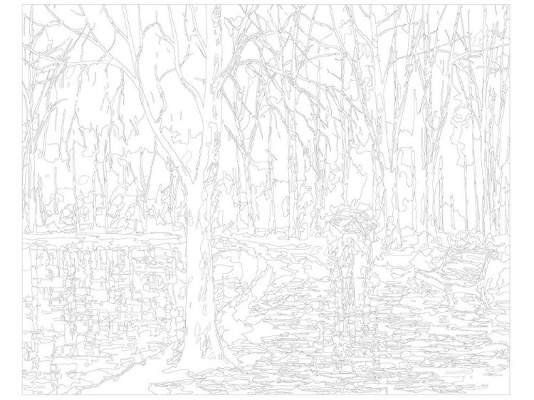 Картина по номерам «Прогулка в осеннем сквере» — картинка 3