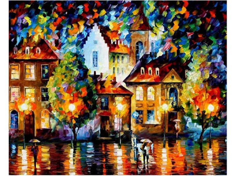 Картина по номерам «Люксембург. Ночь» — картинка 2