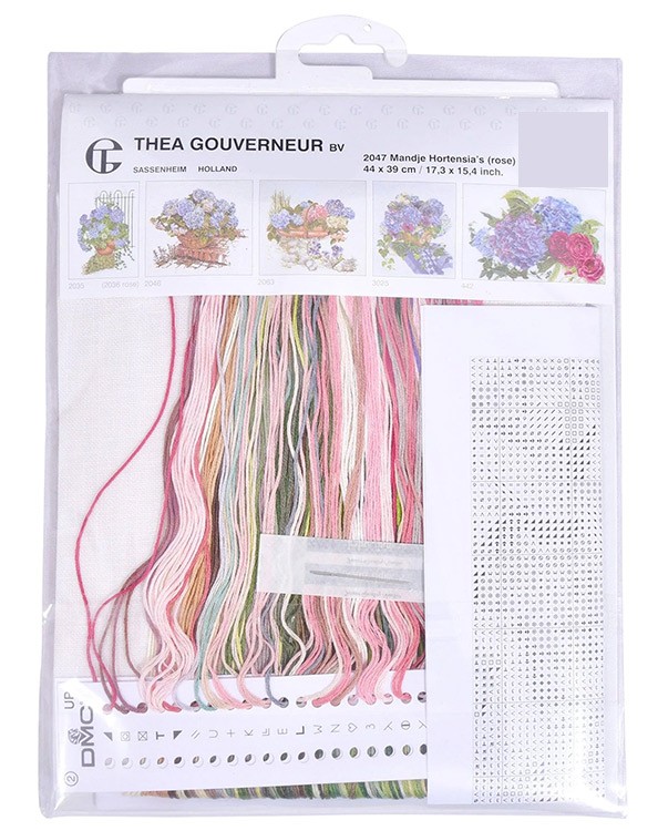 Набор для вышивания «Розовая гортензия на ступеньках» — картинка 4