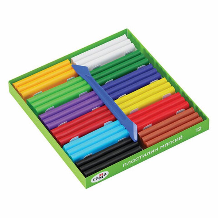 Пластилин восковой Gamma «Пчелка», 12 цветов, 180 г, со стеком — картинка 3