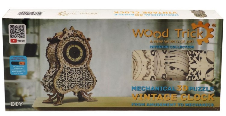 Конструктор из дерева «Винтажные часы», Wood Trick — картинка 8