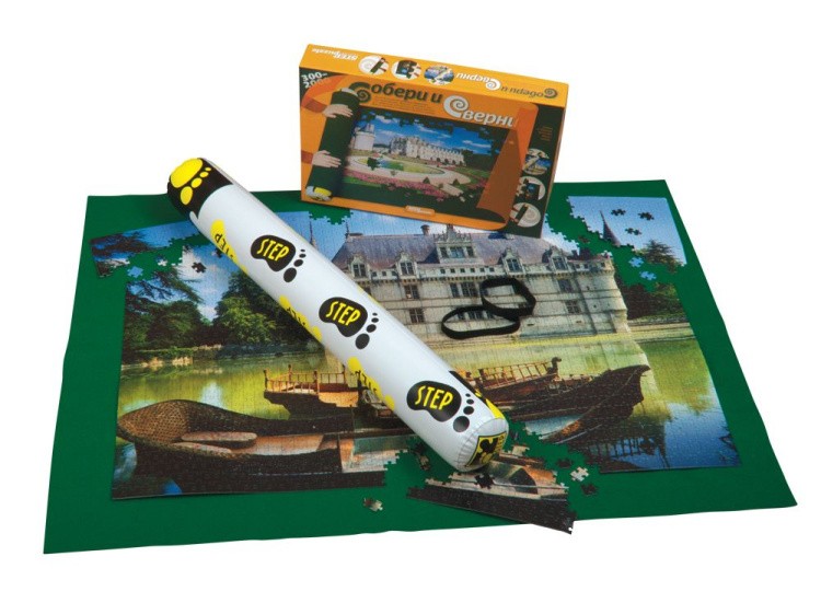 Коврик для сборки пазлов с надувным валиком