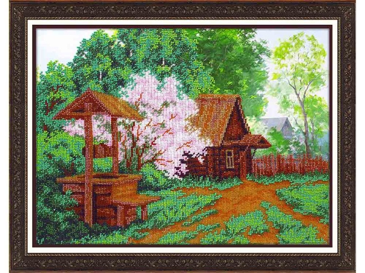 Набор вышивки бисером «Деревенский колодец» — картинка 2