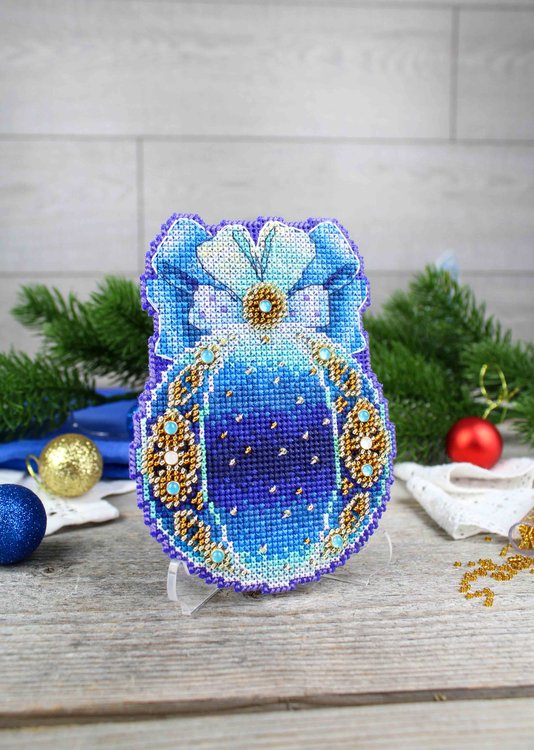 Набор для вышивания «Ёлочный шар. Волшебство ночи» — картинка 5