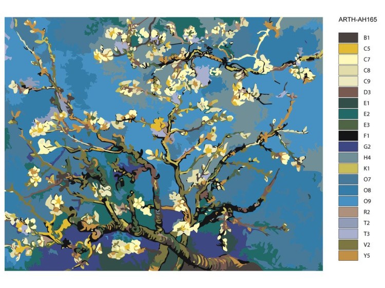 Картина по номерам «Цветущая ветка» — картинка 2