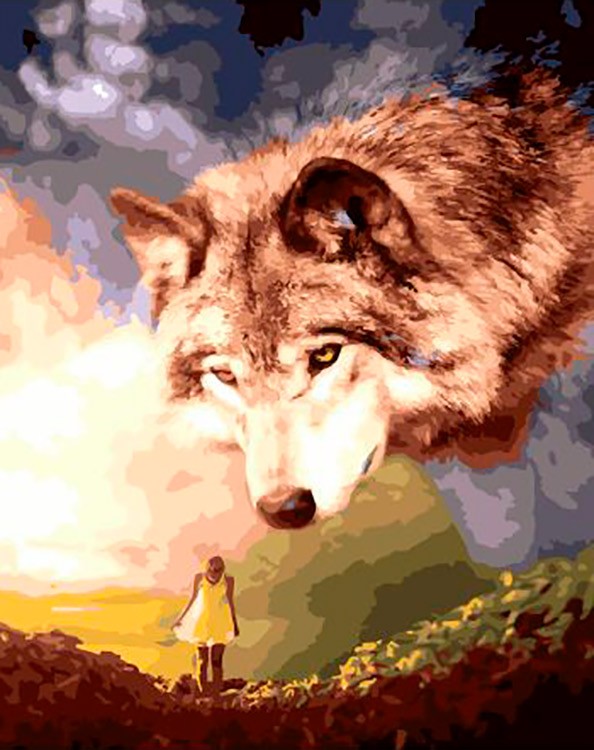 Картина по номерам «Гигантский волк»