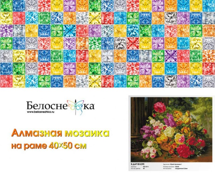 Алмазная вышивка «В дар флоре» — картинка 4