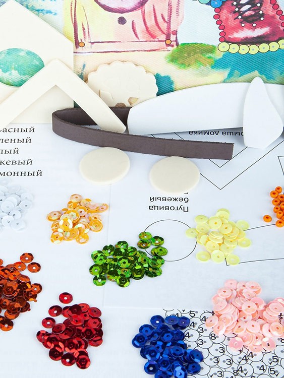 Картина на холсте из пайеток «Озорной котенок» — картинка 5