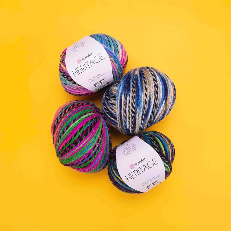 Пряжа YarnArt HERITAGE (Хэритидж) (342), мультиколор, 10 шт. по 50 г — картинка 5