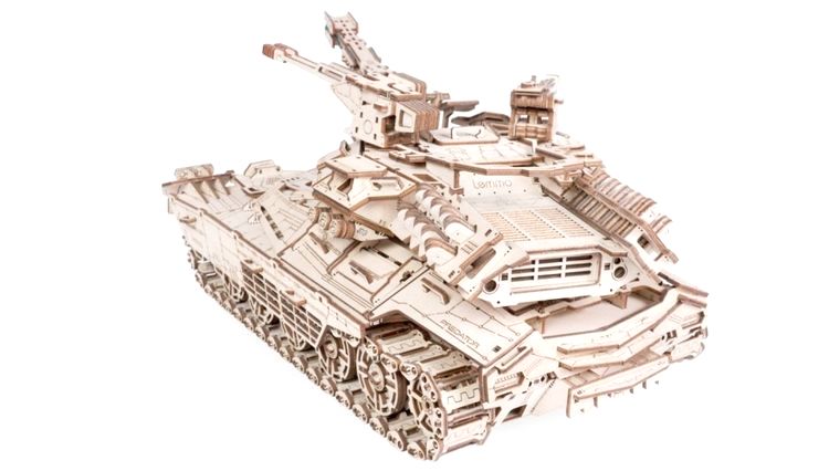 Деревянный конструктор, сборная модель танка Lemmo «Хищник» — картинка 9