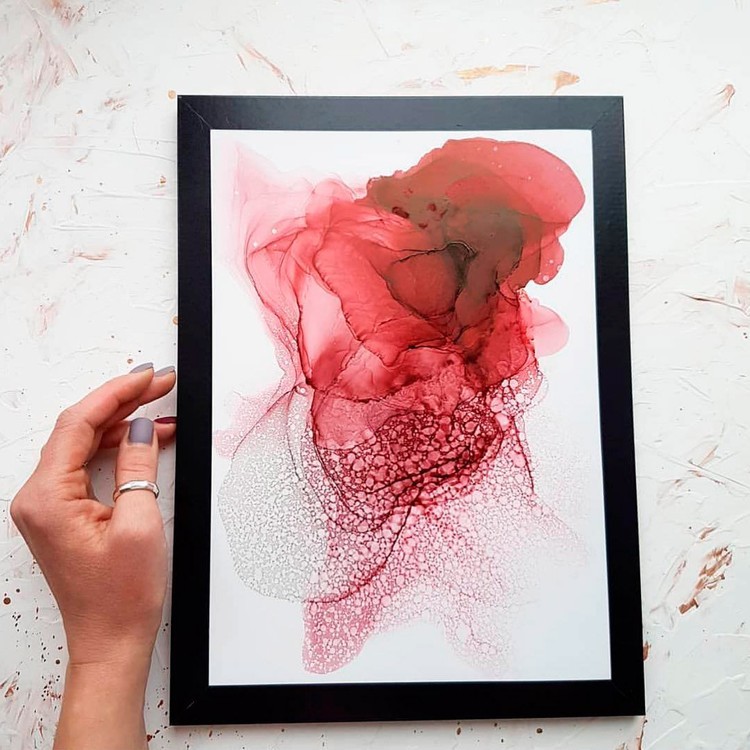 Алкогольные чернила красные 15 мл, Kamenskaya Ink — картинка 3