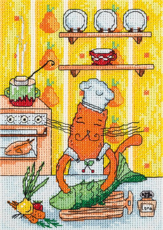 Набор для вышивания «Кот-кулинар»