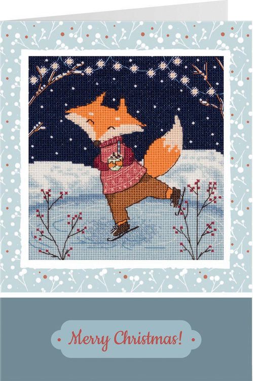 Набор для вышивания «Открытка. Вечер на катке» — картинка 2