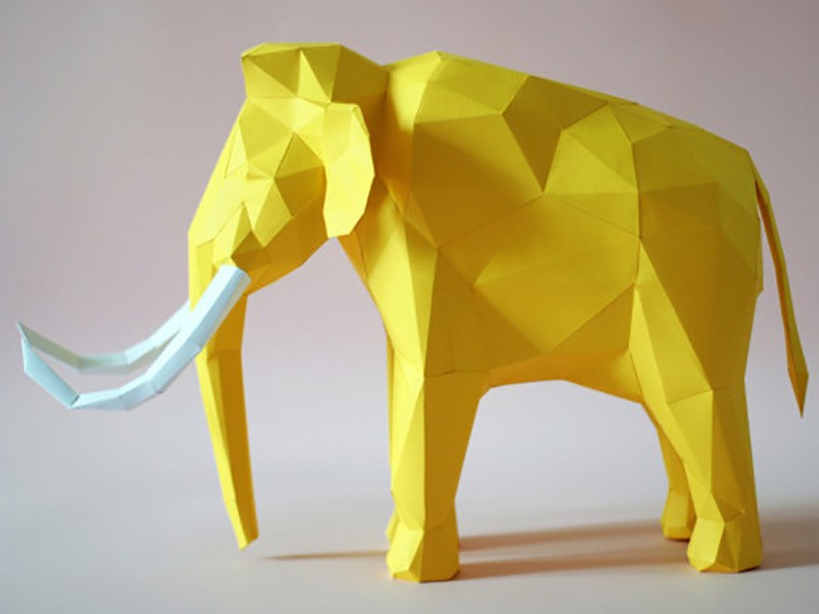 Бумажная модель для склеивания фигура «Мамонт» — картинка 2