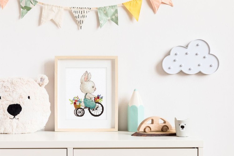 Набор для вышивания «Зайка на велосипеде» — картинка 6