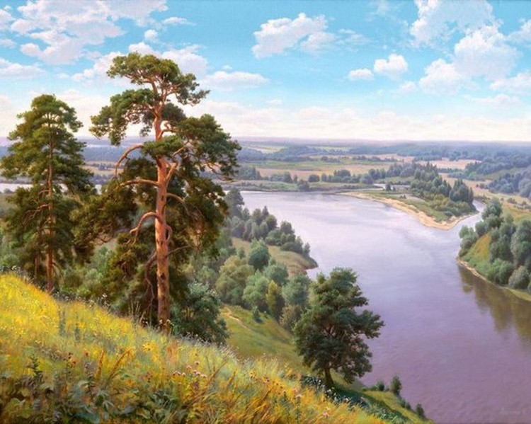 Картина по номерам «Широкая река»
