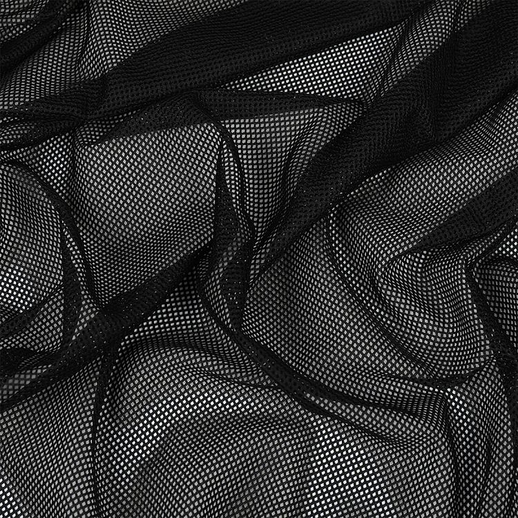 Сетка подкладочная трикотажная, 5 м x 170 см, 65 г/м², цвет: черный, TBY — картинка 2