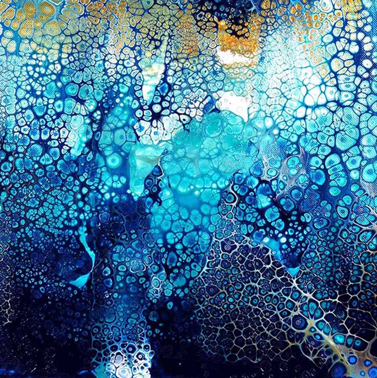 Краски Pebeo мини-набор акриловых красок для Флюид Арт 4x59 мл — картинка 5