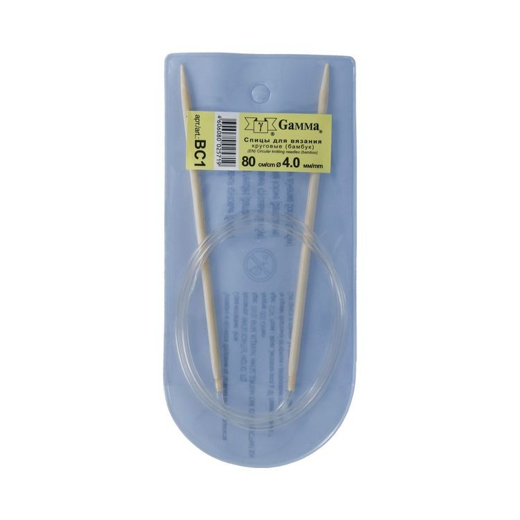 Спицы круговые 80 см, бамбук, d 4 мм, Gamma — картинка 2