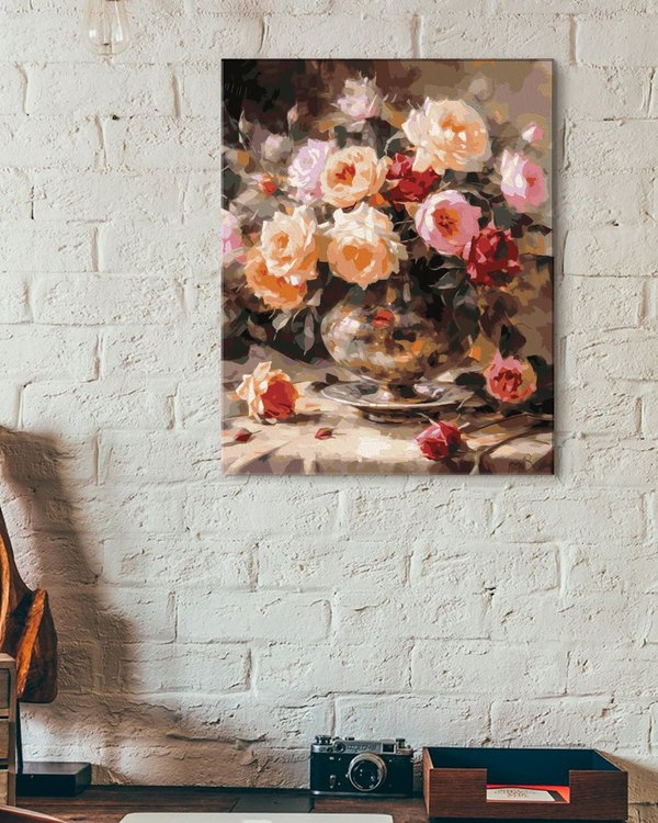 Картина по номерам «Нежный розовый букет» — картинка 3