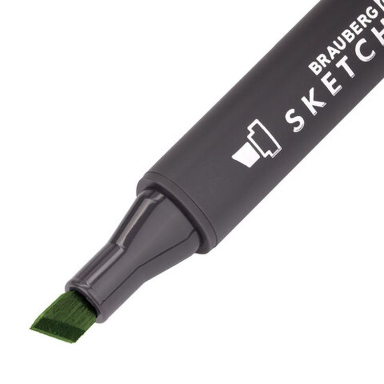 Маркер для скетчинга двусторонний 1 мм - 6 мм BRAUBERG ART CLASSIC, цвет: светло-оливковый — картинка 3