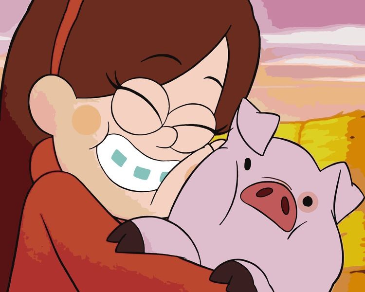 Картина по номерам «Gravity Falls Гравити Фолз: Мейбл и Пухля»