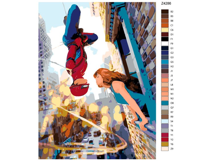 Картина по номерам «Питер Паркер и Мэри Джейн» — картинка 2