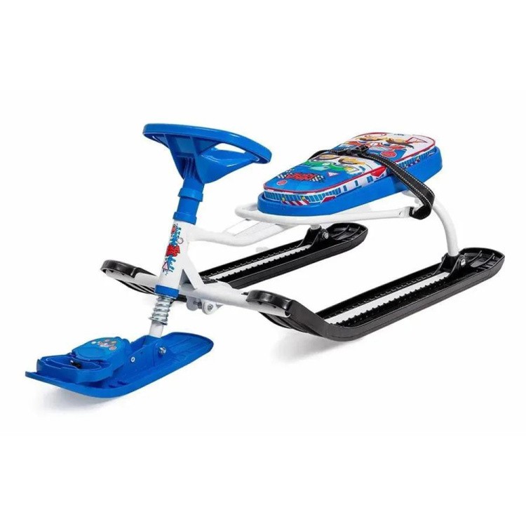 Снегокат детский со спинкой Тимка спорт 4-1 с машинками — картинка 4