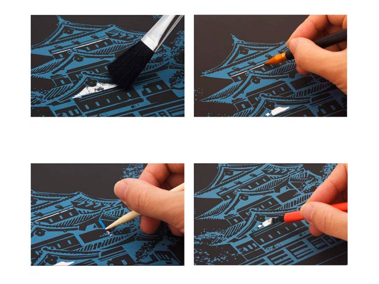 Скретч-набор «Cherry Blossom - Sakura» (цветные) — картинка 6