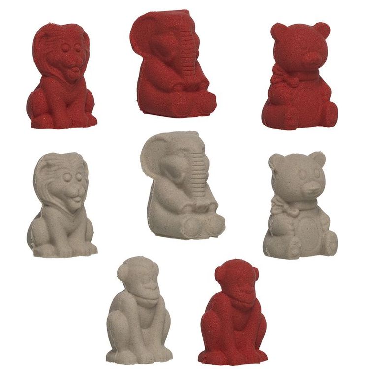 Космический пластичный песок набор «Цирк» 2 кг (цвет песочный и красный) — картинка 2