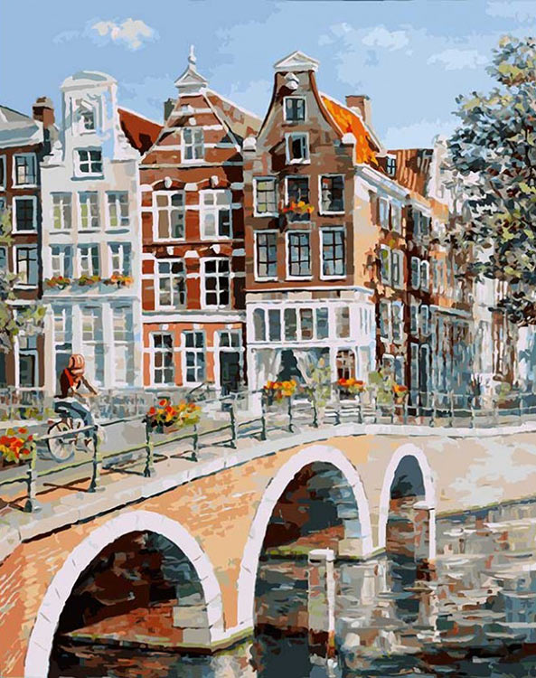 Картина по номерам «Императорский канал в Амстердаме»