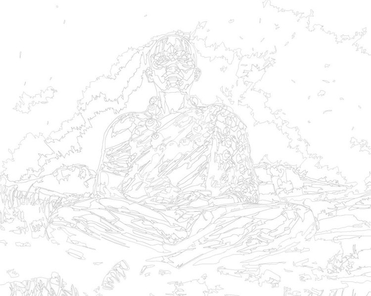 Картина по номерам «Медитация - Буддийский монах» — картинка 3