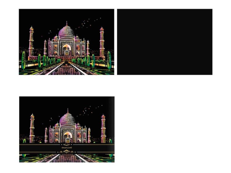 Скретч-картина «Taj Mahal» (цветная) — картинка 4
