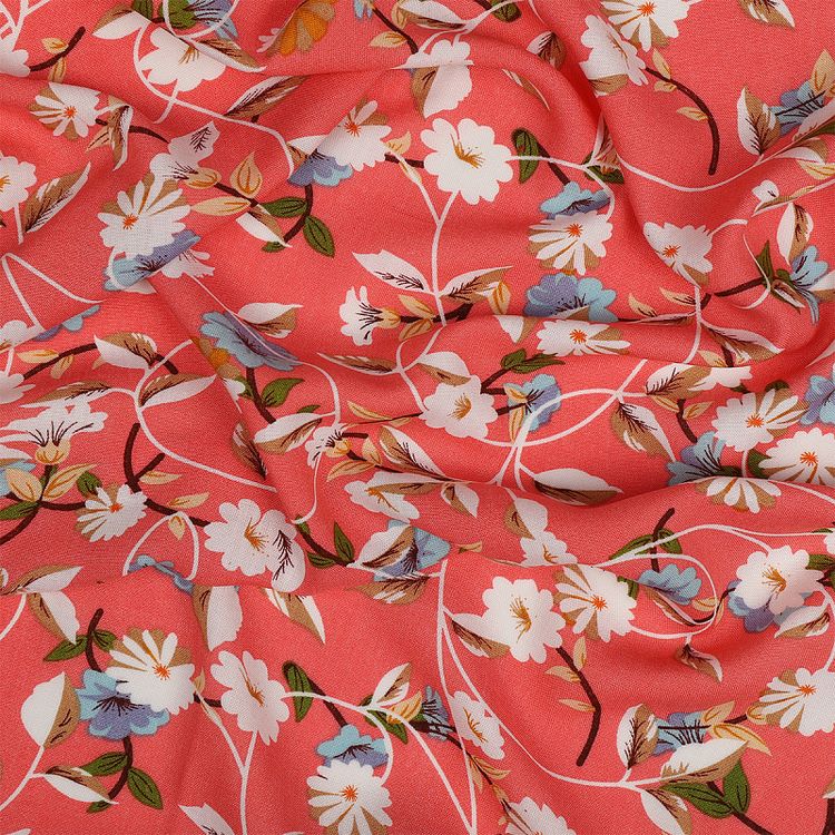 Ткань Штапель с рисунком, 5 м, ширина 145 см, 110 г/м2, цвет: с3 персиковый, TBY — картинка 2