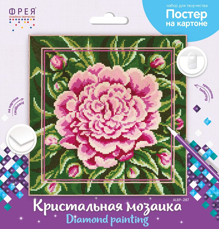 Алмазная вышивка «Пион» — картинка 3