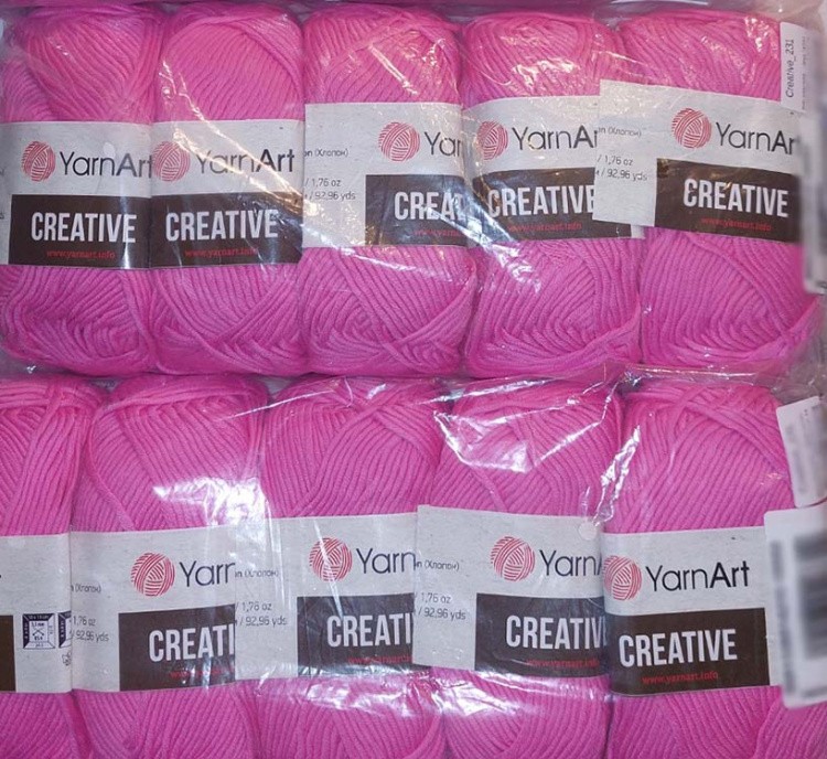 Пряжа YarnArt Creative (231), розовый, 5 шт. по 50 г — картинка 3