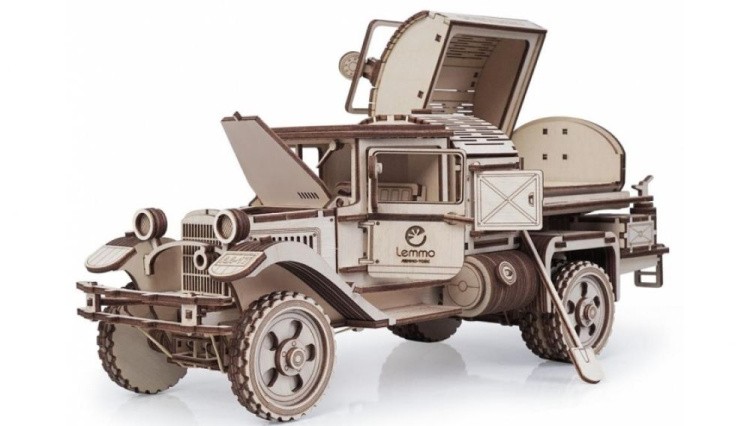 Конструктор из дерева «Грузовик Полуторка Заправщик», Lemmo — картинка 5