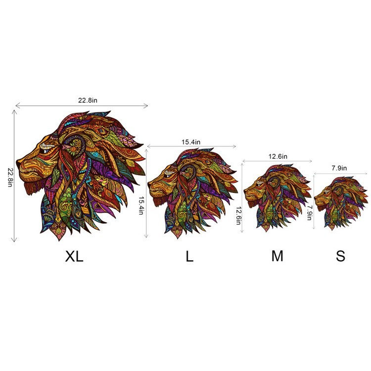 Деревянные пазлы «Король Джунглей XL», Woodbests — картинка 3