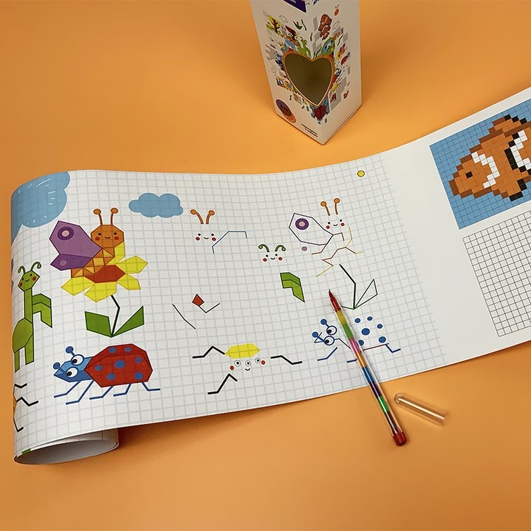 Плакат-раскраска «Занимательный рулончик. Рисуем по клеточкам» — картинка 4
