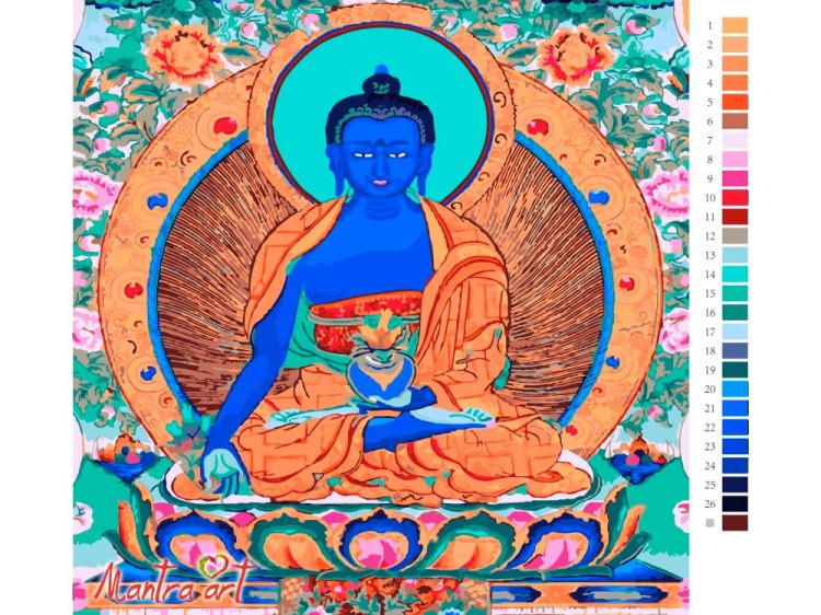 Картина по номерам «Будда медицины» — картинка 2