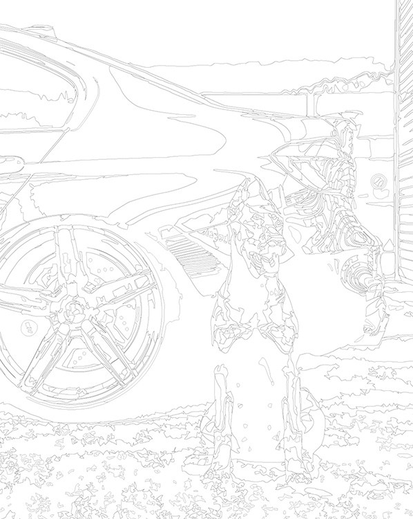 Картина по номерам «Машина BMW и собака доберман 40х50» — картинка 3