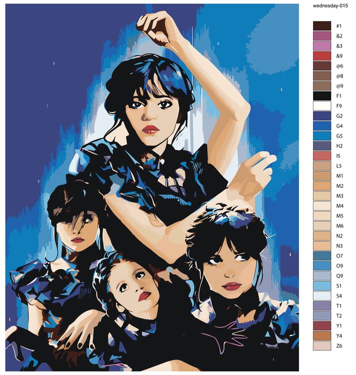 Картина по номерам «Wednesday Уэнсдей Аддамс: Танец на балу 5» — картинка 3