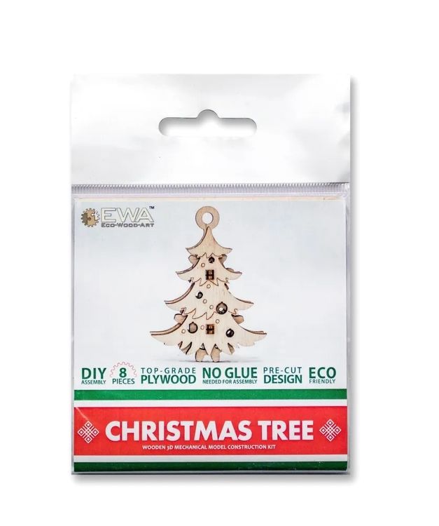 Деревянный конструктор-брелок EWA «Эвик: Новогодняя Елка» — картинка 3