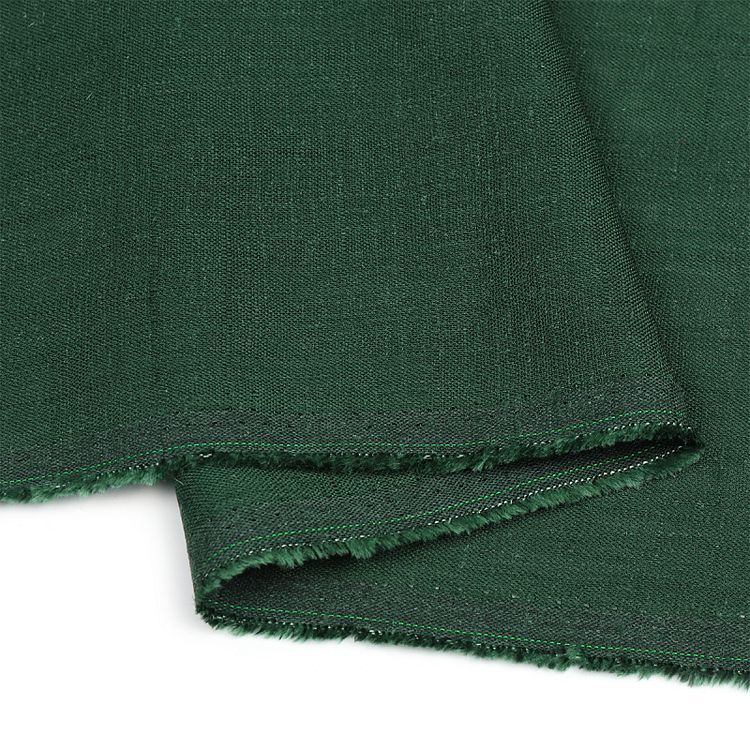 Ткань льняная, 190 г/м², 5 м x 140 см, цвет: темно-зеленый, TBY — картинка 4