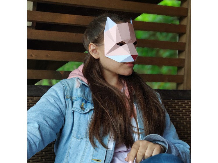 Бумажная модель для склеивания Набор масок для детей, 5 шт. — картинка 4